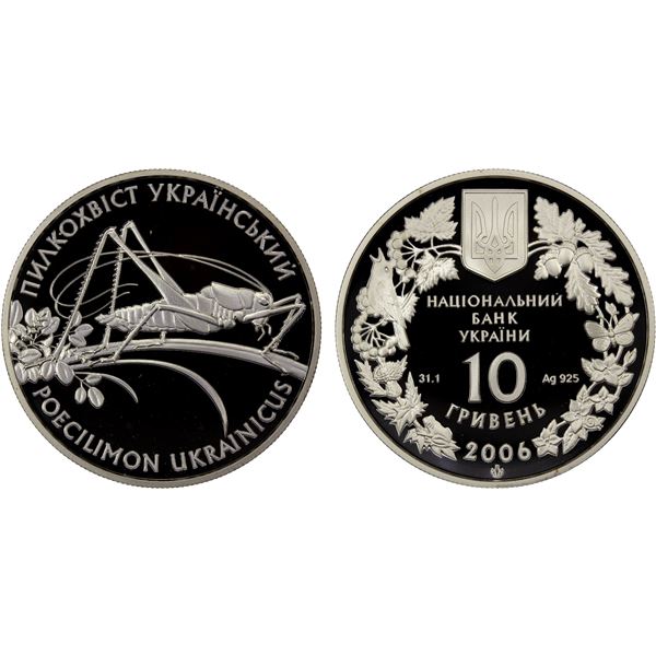 UKRAINE: Republic, AR 10 hryven, 2006, Proof