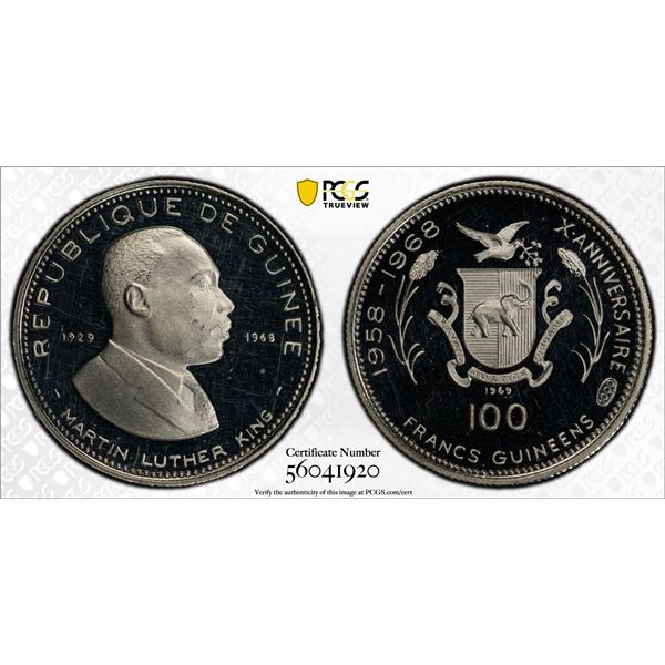GUINEA: Republic, AR 200 francs guinéens, 1969, PCGS PF63 Deep Cameo