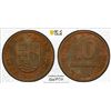 Image 1 : MOZAMBIQUE: Portuguese Colony, AE 10 centavos, 1936, PCGS MS65 BN
