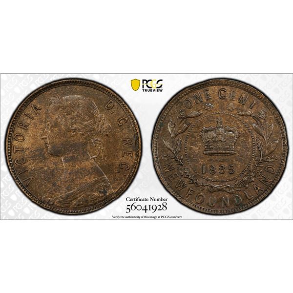 CANADA: NEWFOUNDLAND: Victoria, 1855-1901, AE cent, 1885, UNC details