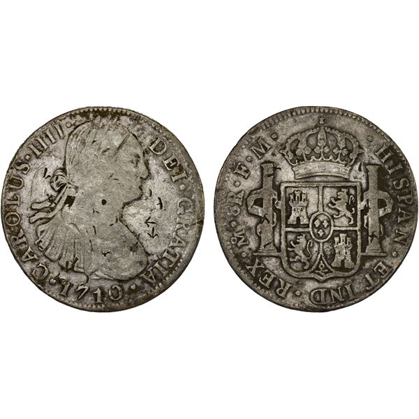 MEXICO: Carlos IV, 1788-1808, AR 8 reales (26.4g), '1710'-Mo, Fine