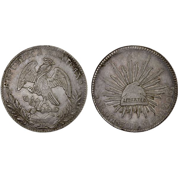 MEXICO: Republic, AR 8 reales, 1830-Do, VF-XF