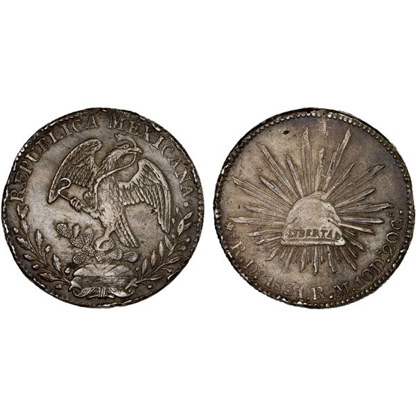 MEXICO: Republic, AR 8 reales (27.27g), 1831-Do, XF