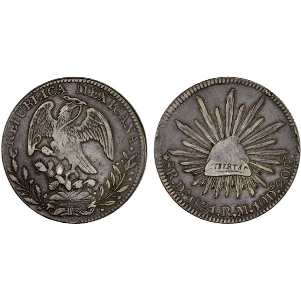 MEXICO: Republic, AR 8 reales (27.28g), 1831-Do, F-VF