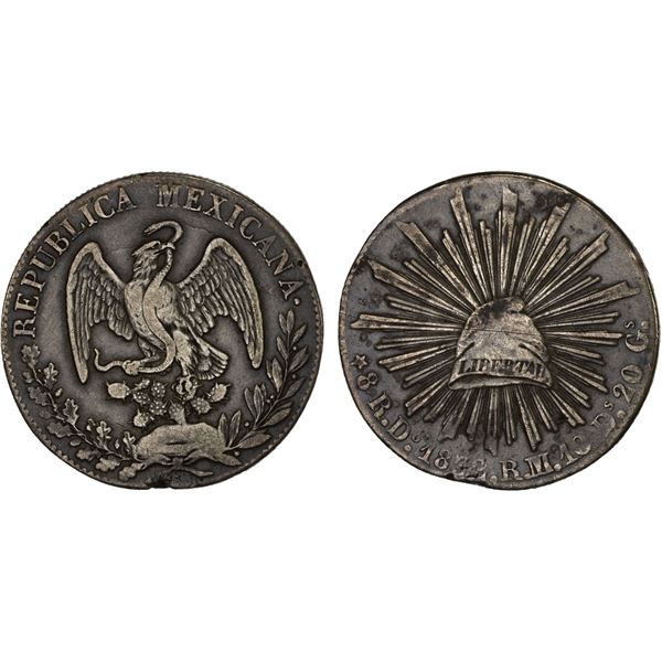 MEXICO: Republic, AR 8 reales (25.36g), 1832-Do, VF