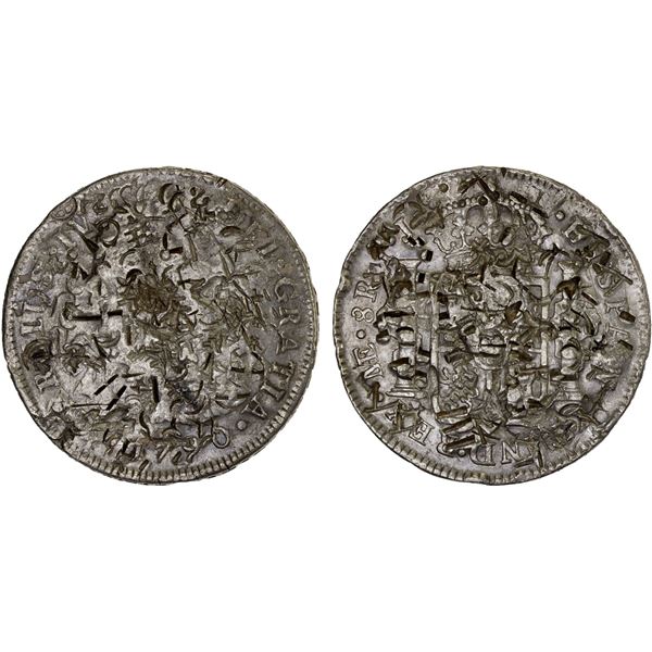 PERU: Carlos IV, 1788-1808, AR 8 reales, 1790-LIMAE, VF-XF