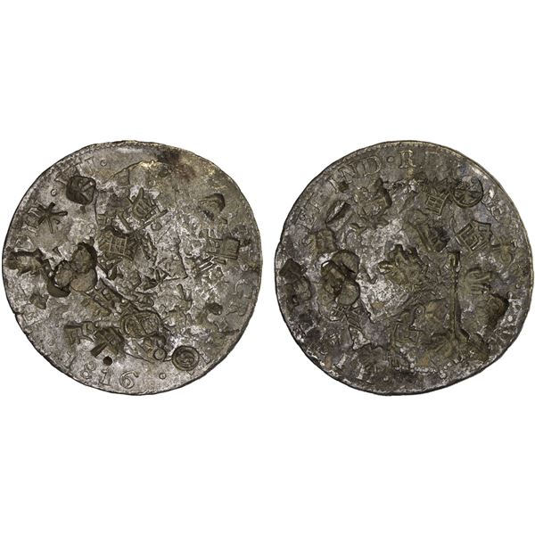 PERU: Fernando VII, 1808-1825, AR 8 reales, 1816-LIMAE, VF-XF