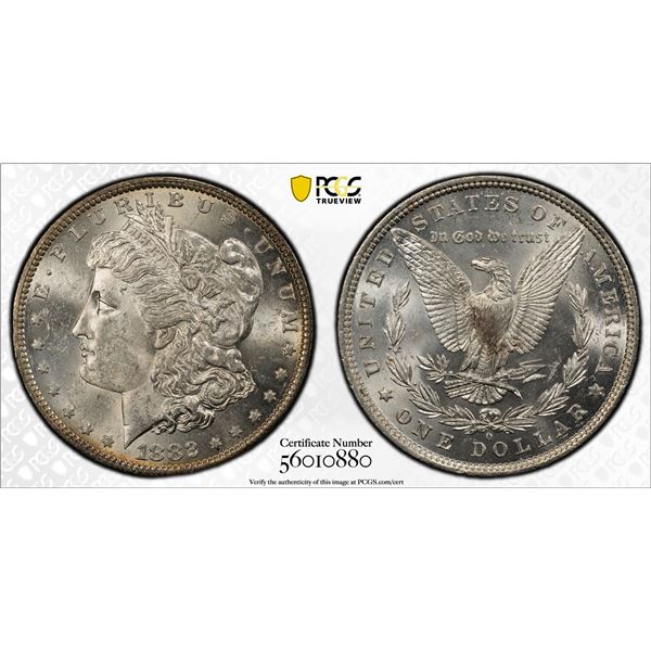 UNITED STATES: AR dollar, 1882-O, PCGS MS62