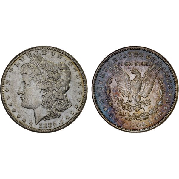 UNITED STATES: AR dollar (26.73g), 1885, XF