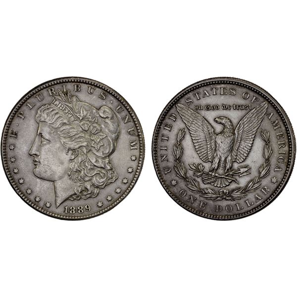 UNITED STATES: AR dollar, 1889, AU