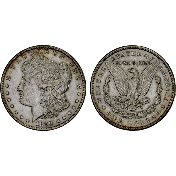 UNITED STATES: AR dollar (26.73g), 1890, XF