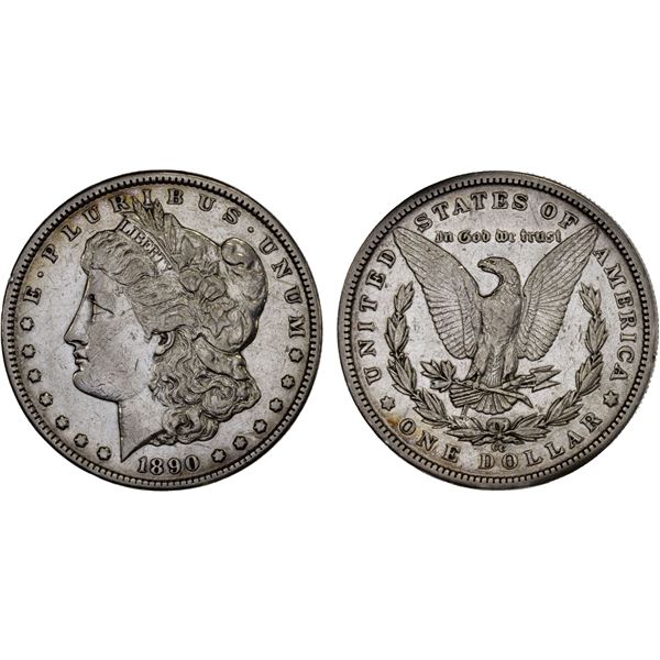 UNITED STATES: AR dollar, 1890-CC, VF