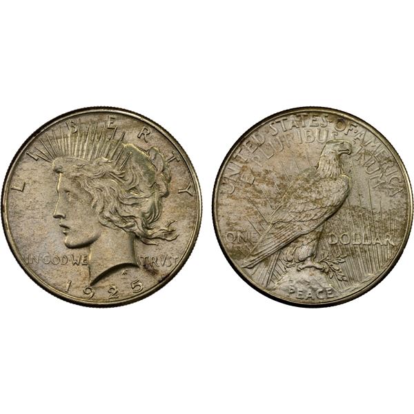 UNITED STATES: AR dollar, 1925, Unc