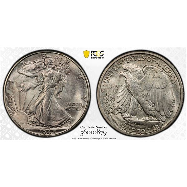 UNITED STATES: AR 50 cents, 1942, PCGS MS65