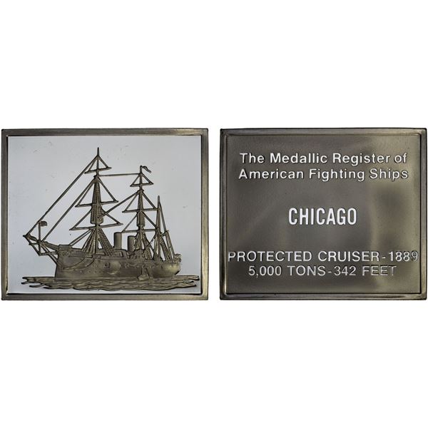 UNITED STATES:, ND (ca. 1980?) silver art bar, Choice Proof