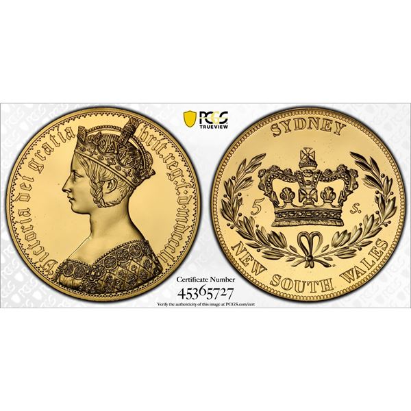 AUSTRALIA: Fantasy Issues, 1 crown, "1851", PCGS Proof 68