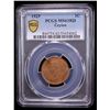 Image 2 : CEYLON: George V, 1910-1936, AE cent, 1929, PCGS MS63 RD