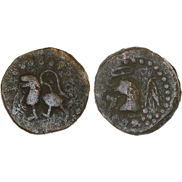 INDONESIA: SRIVIJAYA: Anonymous, ca. 11th-14th century, AE unit (7.26g), VF