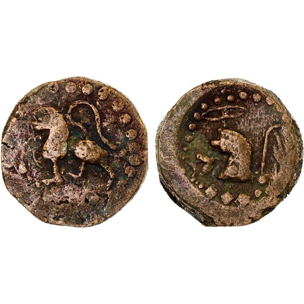 INDONESIA: SRIVIJAYA: Anonymous, ca. 11th-14th century, AE unit (6.93g), VF