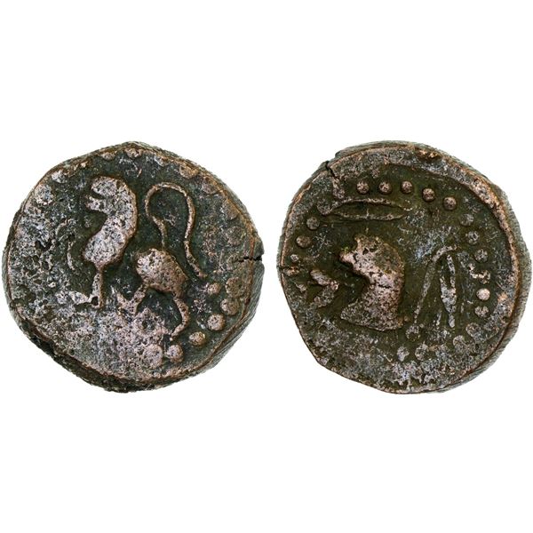 INDONESIA: SRIVIJAYA: Anonymous, ca. 11th-14th century, AE unit (5.51g), VF