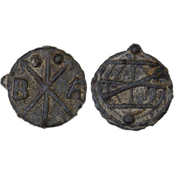 MALAYSIA: PORTUGUESE MALACCA: Sebastião I, 1557-1578, tin dihneiro (2.25g), VF-XF