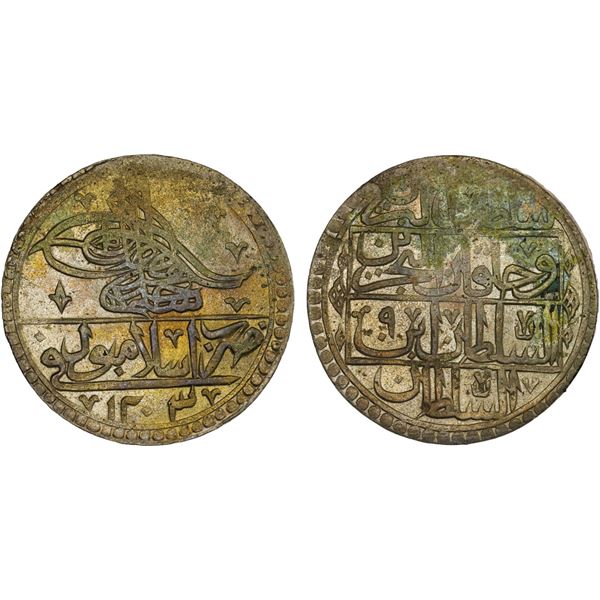 TURKEY (OTTOMAN EMPIRE): Selim III, 1789-1807, AR yuzluk, AH1203 year 9, AU