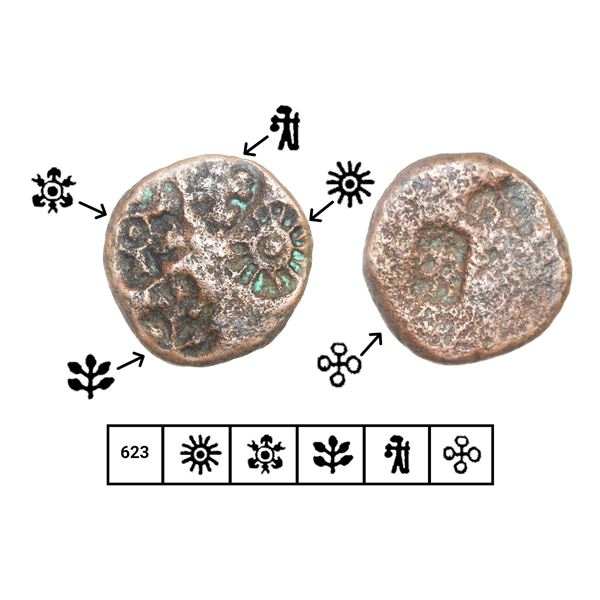 India, Post-Magadha Janapada, Ujjain Region (c.100 BC), Copper Heavy Karshapana – Very Rare