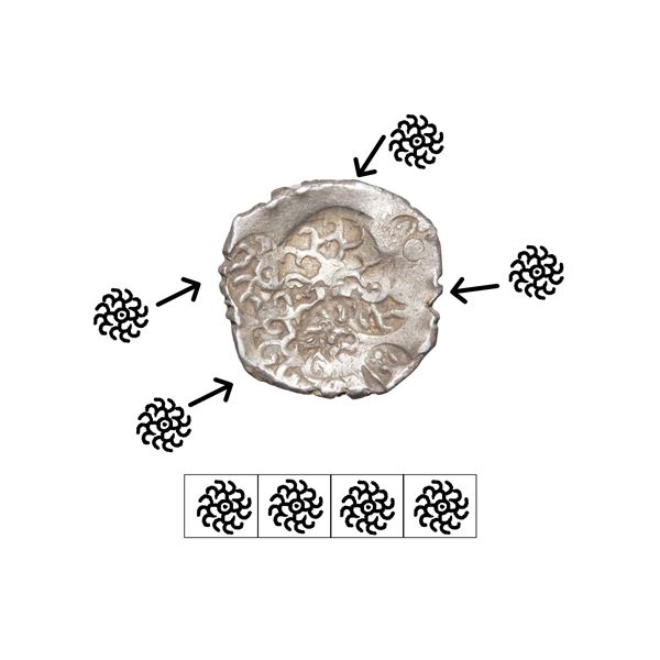 India, Kashi Janapada (c.500–400 BC), Heavy Silver Karshapana – Very Rare, AAAA Ty