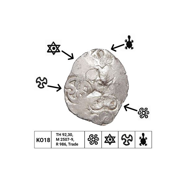 India, Kosala Janapada (c.500–400 BC), Silver Vimshatika – Very Rare Type