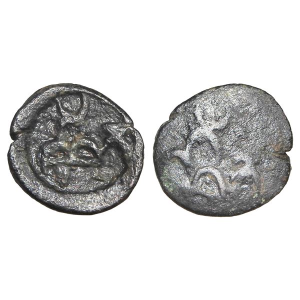 India, Post-Mauryan Uninscribed Coinage (c.100 AD), Taxila Region, Copper Unit – Rare