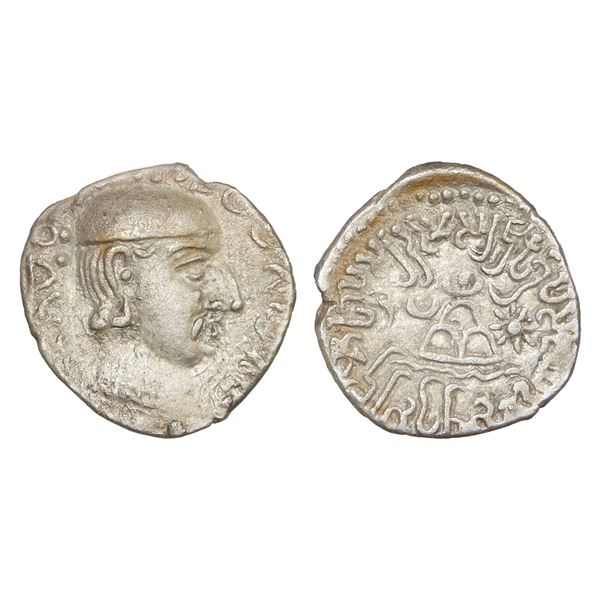 India, Western Kshatrapas, Rudrad?man I (c.130–165 CE), Silver Drachm – Rare