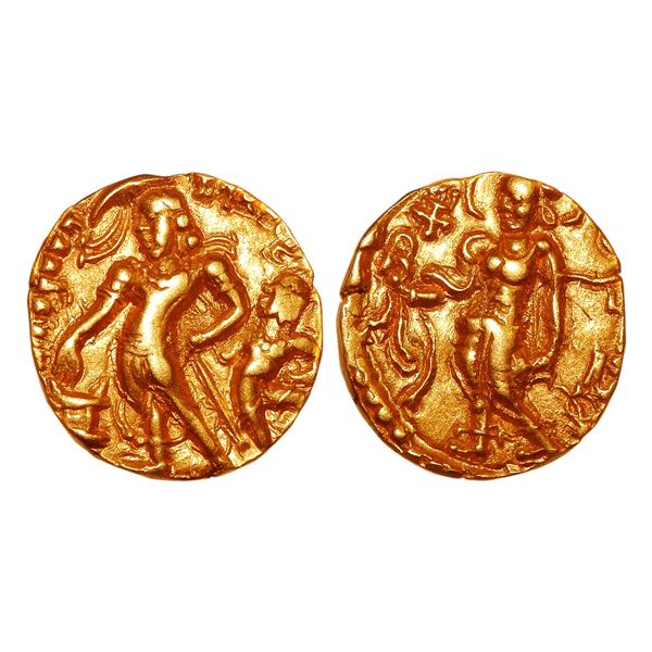 India, Gupta Empire, Chandragupta II Vikramaditya (c.380–413 CE), Gold Dinar – Ver