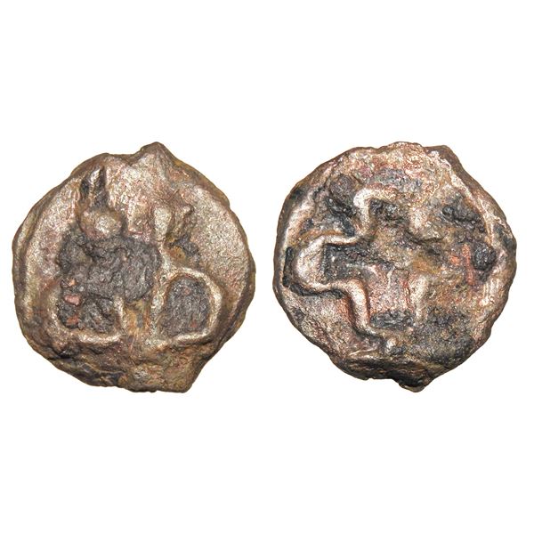 India, Vidarbha Region, Pauni, Uninscribed Cast Copper Unit – Very Scarce