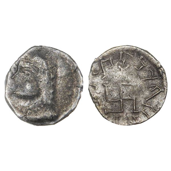 India, Paratarajas of Sindh & Baluchistan, Bhimarjuna (c.325–350 AD), Base Silver Drachm [x