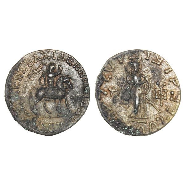 India, Indo-Scythian, Azes I (c.58–12 BC), Silver Tetradrachm – Very Scarce