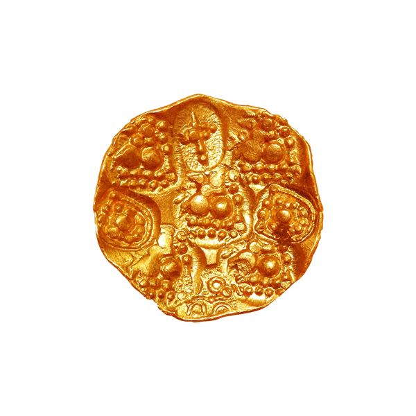 India, Nolamba Ekavakya Deva II Gold Gadyana (c.981–1000 CE) – Rare Shaivite Type