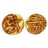 Image 1 : India, Hoysala Period Gold Fanam (11th–14th CE) – Hanuman Type, Rare