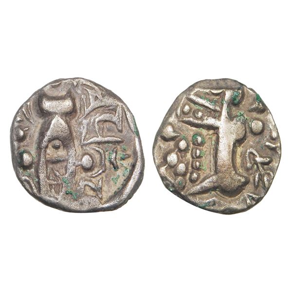 India, Karkotakas of Kashmir, Pratapaditya II (c.500 CE), Base Gold Dinar – Rare