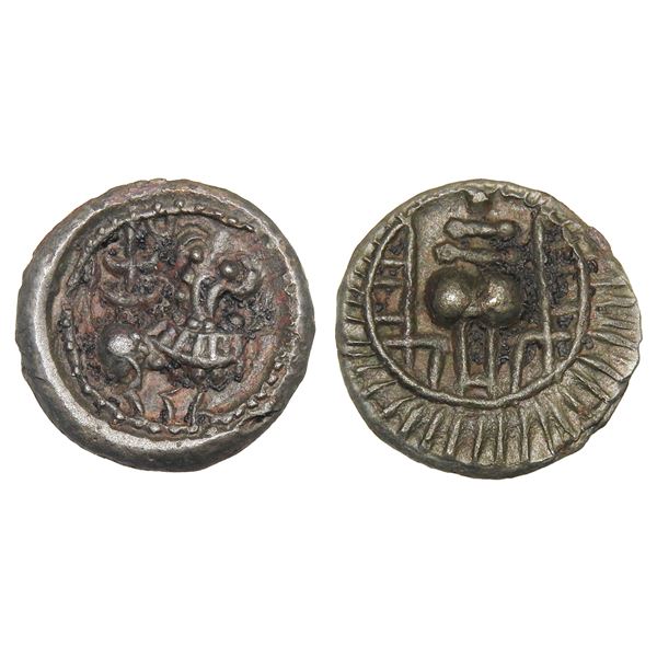 India, Vishnukundins, Madhavavarman (c.462–508 CE), Copper Base Alloy Unit – Rare