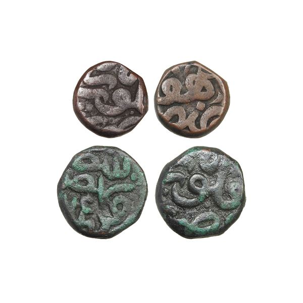 India, Mughal Empire, Akbar (Narnol Mint, c.1556–1605 CE), Copper Dam & 1/2 Dam – 