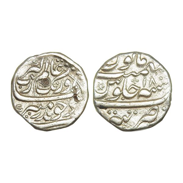India, Mughal Empire, Aurangzeb (Tatta Mint, c.1658–1707 CE), Silver Rupee – Very 