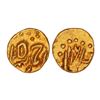 Image 1 : India, Mughal Ahmed Shah Bahadur Gold 1/2 Fanam – Kadapa Mint AH1161, Uncirculated Rare