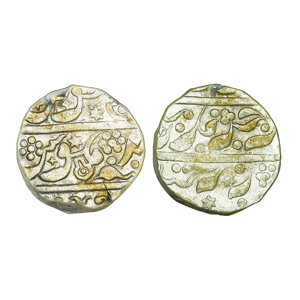 India, Maratha Kolhapur Chatrapati Silver Rupee – Chikodi Mint, Shambhu-Peerkhani Type, Ver