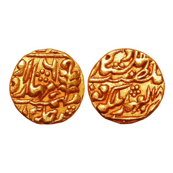 India, Jaipur State Man Singh II Gold Mohur – George V, RY06, Sawai Jaipur, Extra Fine+