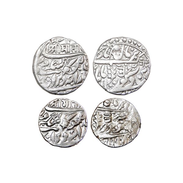 India, Jodhpur State Jaswant Singh Silver Rupee & Half Rupee Set – Very Fine+, Rare