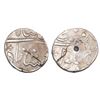 Image 1 : India, Bombay Presidency Shah Alam II Silver ½ Rupee Double Struck Error – Very Fine+, Rare