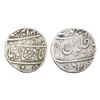 Image 1 : India, Bombay Presidency Muhammad Akbar II Silver Rupee Double Struck Error – Very Fine+, R