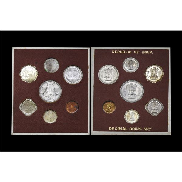Republic India 1962 UNC Decimal Coin Set – Mint Condition, Very Rare