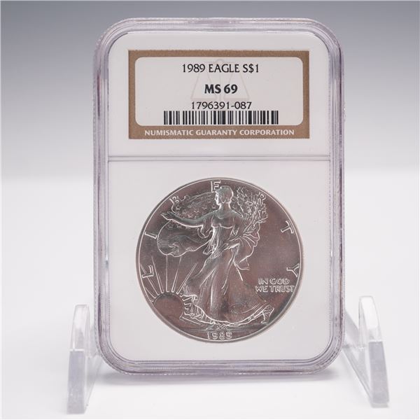 1989 Silver Eagle Type 1 Dollar NGC Graded MS-69