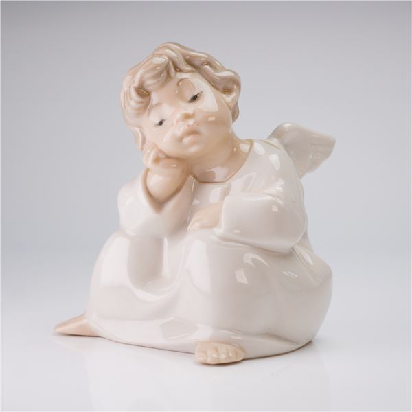 Lladro Porcelain Figurine, Angel Thinking 1004539